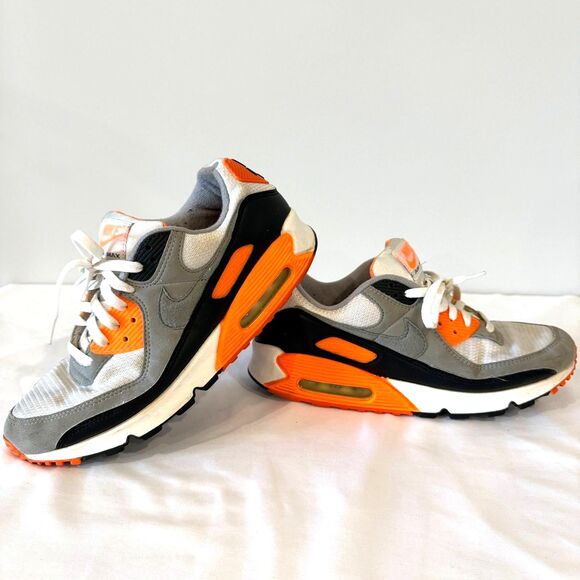 Nike Air Max 90 Recraft Total Orange - Men's Size 10.5 (CW5458-101) - Picture 2 of 13